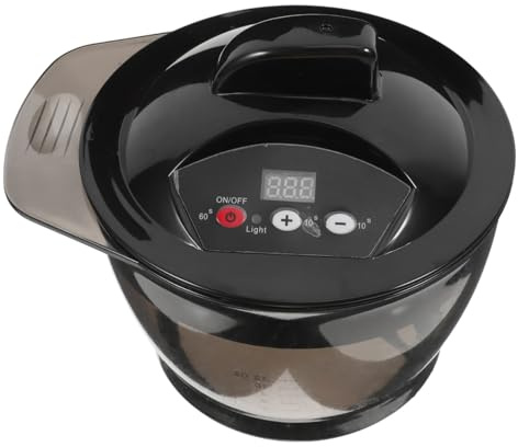 VICASKY Bol Mélangeur Électrique pour Teinture Capillaire Design Transparent en Abs et Silicone, Kit Automatique pour Salon de Coiffure et Usage Personnel à Domicile