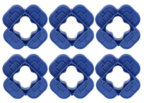 Composite Deck Spacing, ABS Hardwood Gap Tool, 6-Piece Set, Precise Control, Ideal for Use in Balcony Decking Lawn Installations Basement Renovations Backyard Patios and Farm, 3.94x3.94x0.79 Inches