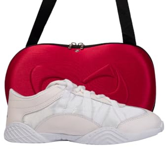 Nfinity Evolution White Cheer Shoes for Youth Girls – Breathable, High-Performance Sneakers for Cheerleading and Sports – Lightweight & Built to Last