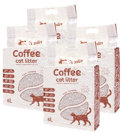 Katzenstreu, Bio-Kaffee, pflanzlich, natürlich, Bindemittel (Coffee-24 l)