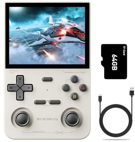 Joytopiaminds Console di gioco portatile retrò, schermo IPS HD da 3,5 pollici RK3326 Quad-Core 1,5 GHz 1 GB RAM dispositivo di gioco portatile con joystick Hall