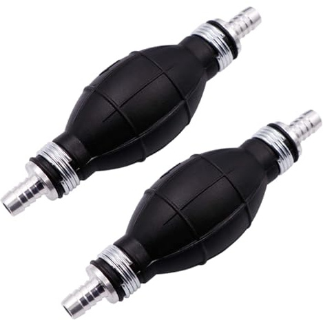 Pompa Manuale Carburant | Pompetta per Diesel/Benzina | Trasferimento Liquidi per Auto, Moto, Barche (10mm*2)