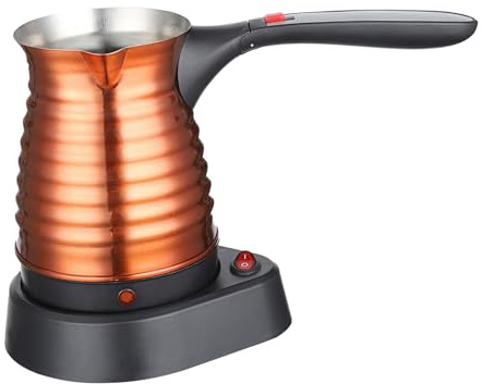 MotiveTech Cafetera Turca Eléctrica de 500 Ml, Tetera de Acero Inoxidable para Bar Y Oficina