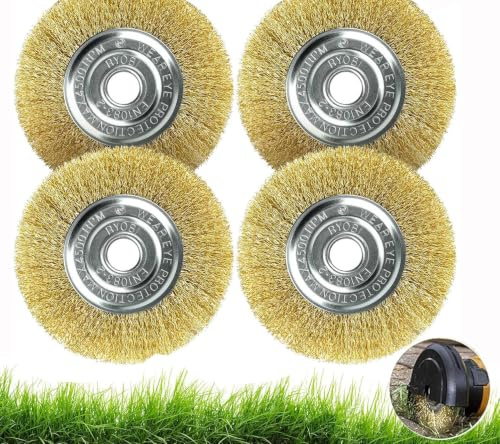 Fogborstset, 4 stycken trådborstar för Gloria multibrush och Weedbrush,Ø 10 cm, trädgård weed brush tillbehör för golvrengöring, mossa, smuts och ogräs i fogar