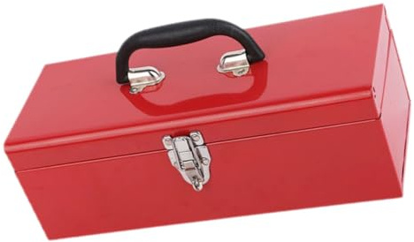 ELAYARD Werkzeugkoffer Aus Verdicktem Metall Mit Einlagigem Stauraum Tragbarer Organizer Für Mechaniker Aufbewahrungsbox Für Auto Und Reparaturen Roter Metall Werkzeugkasten
