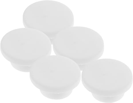 Angoily 5pcs Silicone Hole Plug Circular Lids Washbasin End Cover Tub Overflow Drain Cover Washbasin Hole Reusable Plug Silicone Bathtub Tub White