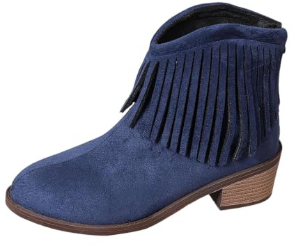 Generisch Bottines élégantes à talon pour femme - Bottes d'extérieur à talon bloc - Bottines à plateforme - Tige large - Légères - Bottines de festival - Bottines confortables à tige large