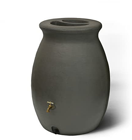 Algreen Products Castilla Rain Barrel 50-Gallon, Brownstone