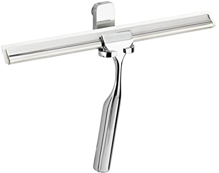 WENKO Bad- & Duschabzieher Edelstahl Premium - Badezimmerwischer, Edelstahl rostfrei, 25 x 16.5 x 5 cm, Glänzend
