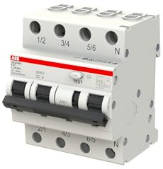 ABB DS203NC C32 A30 FI/LS-Schalter 3P+N Typ A 32A 30mA | C-Charakteristik, 6kA, 400V, 4 TE, für Drehstromkreise, Bestellnummer 2CSR256140R1324