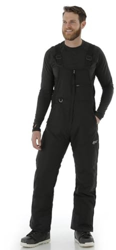 Winter's Edge Mens Avalanche Snow Bib (Black/Medium)