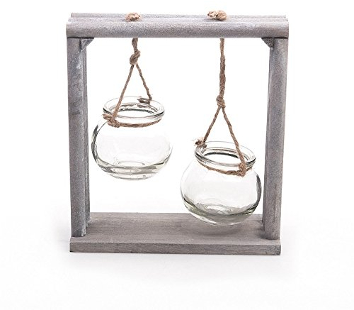 Unbekannt Toller Aufsteller Kasten mit 2 Vasen Fensterdekoration Hängevase Blumenvase Vase