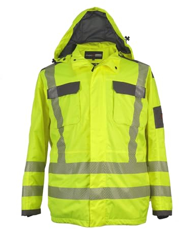Marc & Mark Funktions- Arbeitsjacke/Warnschutzjacke in Übergrössen bis 10 XL, gelb, Größe:5XL