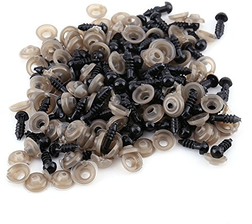 100 stücke Sicherheitsaugen Kunststoffaugen für Häkeltiere und Teddybär Handpuppe in verschiedenen Größen 6/9/10/12mm optional(8mm)