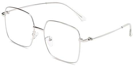 UKKD Anti-blaue Brille Legierungsrahmen-Gläser Volle Rim-Augengläser Unisex Anti-Blueray- Und Myopie-Brillen-Federscharniere Photochrome Linsen