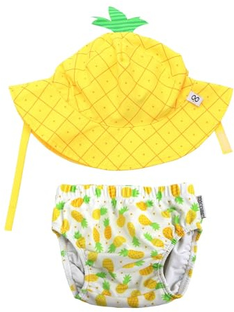 Set Baby Costumino Contenitivo + Cappellino - Ananas - UPF 50+ - M