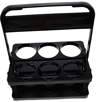 Cabilock Flaschenkorb 6 Flaschen 1 Bierkorb Getränketräger Getränkelieferung Träger 6 Flaschen Weinflaschenhalter Drahtregal Drahtregale Schwarz Bier Pp Organisator Metall Flaschenkorb