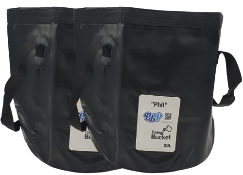 PBP Handy Folding Bucket 20L - PHIL (2PK) (Black)