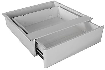 IVOL Untertisch-Metallschublade Weiß 42 x 41 x 10 cm – Ausziehbare Aufbewahrungsschublade für Schreibtisch – Aufbewahrungsbox