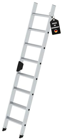 PROREGAL Stufen-Anlegeleiter ohne Traverse | 8 Stufen | Leiter, Teleskopleiter, Trittleiter, Bockleiter, Sprossen-Doppelleiter