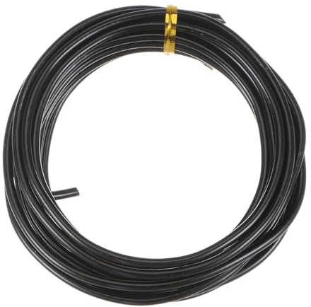 sourcing map Bonsai Training Draht 3.5mm Gesamt 5mm 16Ft Eloxierter Aluminium Draht Rostbeständigkeit Garten Draht für Pflanzen Bonsai Bäume Formgebung Biegen Innen Schwarz