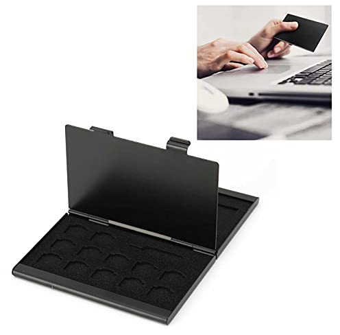 Boîte de Rangement pour Carte SIM, étui Léger en Aluminium Résistant aux Chocs, Portefeuille pour Carte Mémoire avec 4 Emplacements SIM + 12 Nano + 4 SIM + 1 Broche, étui