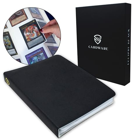 CARDWARE Premium Binder für Sammel- und Sammelkarten | 9 Pocket Sammelkarten Album | 432 Side Loading Pocket Binder für Yugioh, Pokemon, Magic: The Gathering und mehr (Eclipse Black)