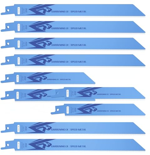 JOEJONI Set di 10 Lame per Sega a Sciabola per Metallo, Lame per Sega a Sciabola, Accessori per Legno, Compatibili con Bosch, Ryobi and many others