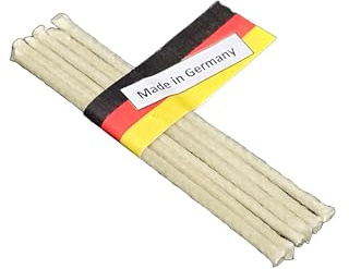WACHSFRESSER® KERZENFRESSER WOWOCON® 6x Glasfaser Dauerdocht ca. Ø3mm Länge ca. 8cm Made in Germany für Indoor outdoor Kerzen Tischfeuer Schmelzlicht zum Wachs Kerzenreste schmelzen
