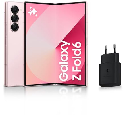 Samsung Galaxy Z Fold6, Smartphone Android 5G avec Galaxy AI, 1 To, Chargeur secteur rapide 25W inclus, Smartphone déverrouillé, Rose, Version FR