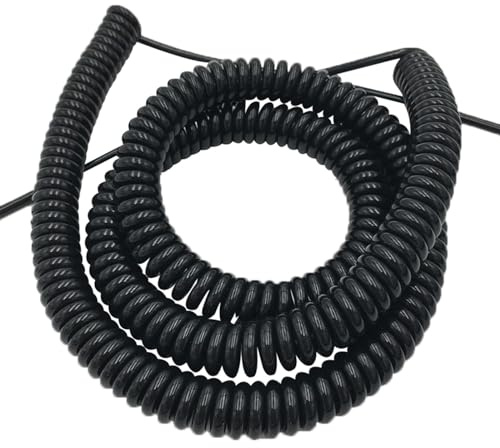Telescopic Wire Spiral Cable，Spring Cable， 2 Core Power Cord Tensile Wire 0.75mm square Spring Spiral Cable 3 Core 4 Core 1.5mm 0.3mm 2.5mm(Stretch 2 meter)