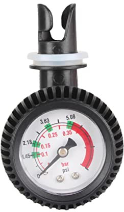 Gogogmee Luftdruckmesser Bis Psi Für Aufblasbare Boote Und Kajaks Robustes Manometer Mit Luftventil Für Einfache Montage Geeignet Für Gummiboote Und Sup Boards Präzise Luftdruckkontrolle Be