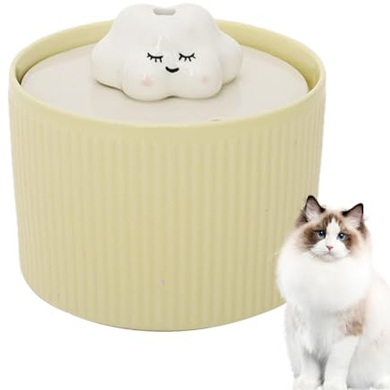Fuente para Gatos - Fuente de Cerámica Automática para Gatos de 1,2 L | Dispensador de Agua Silencioso para Mascotas