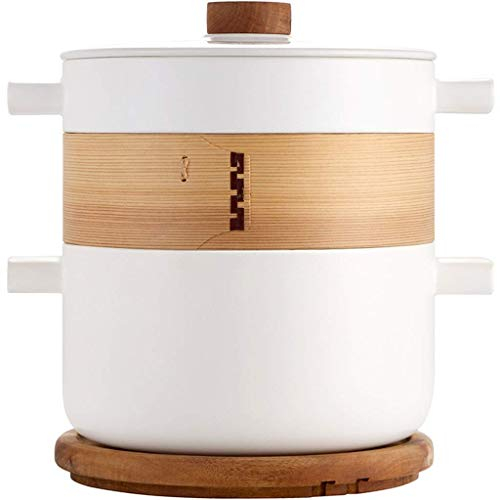 CNBYDK Platos para cazuela Platos para cazuela de cerámica, Olla para estofado de Sopa de Vapor de Doble Capa Estilo japonés, Cazuela grande a Fuego Abierto para el hogar, para