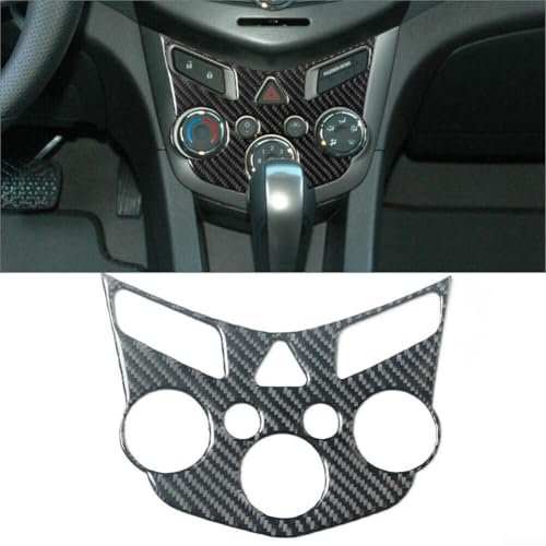 FACULX Karbonfaser-Auto-Klima-Abdeckung, für Chevrolet, für Sonic 2012–2016 mit Power-Glas (ohne Mylink 7-Zoll-Bildschirm)