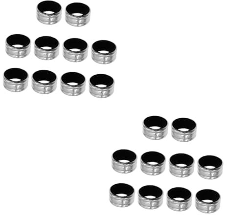 LABRIMP 20pcs Leak Wine Bottle Stopper Stainless Steel Wine Drip Stop Ring Bottle Collar Ring Sponge Liner for