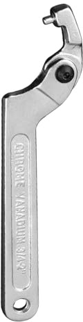 Llave De Gancho Cromo Vanadio Ajustable 19-51 Mm Para Quitar Tuercas De Amortiguadores, Contadores De Agua (1 Pezzo)