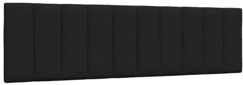 vidaXL Kopfteil-Kissen Hanko Schwarz 180 cm Stoff