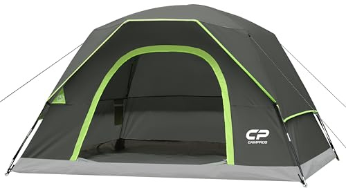 CAMPROS CP Campingzelt Familienzelt Wasserdicht Kuppelzelt mit Moskitonetz & Belüftung, Schnellaufbau Outdoor Zelt für Camping und Familie