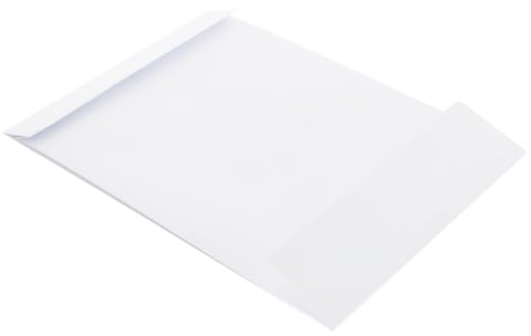 Emerson 20x Versandtasche DIN B4 Weiß 352x250x50 120 g RBD Weiß Versandtaschen groß ohne Fenster gerade Klappe haftklebend Briefumschläge groß Briefkuverts Großformat B4 Briefhüllen Papier Umschläge