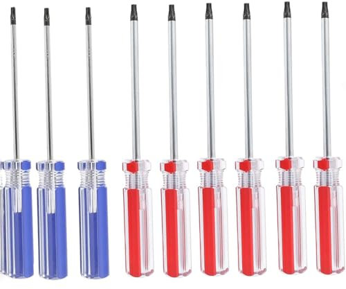 Cacciavite Torx magnetico, 9 pezzi, cacciavite di precisione Cr-V, cacciavite magnetico di sicurezza a stella per riparazioni domestiche (lunghezza: 130 mm)