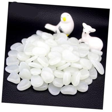 POPETPOP 100piezas Piedra Luminosa De Adoquín Que Brilla La Oscuridad Guijarros para Acuario Pecera y Jardín Decoración De