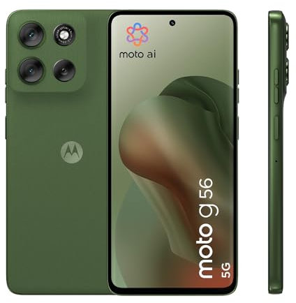 Motorola moto g56 5G 8/256GB, Fotocamera 50MP + sensore antisfarfallio, Display 6.72 FHD+ 120Hz, batteria 5200mAh, MediaTek Dimensity 7060, Android 15, PANTONE Dill