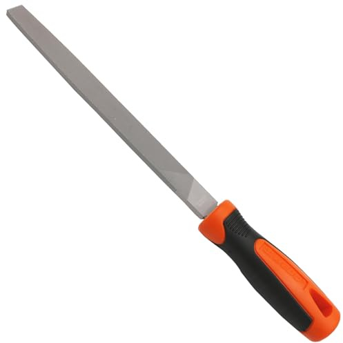 WEDO Lime plate en métal, acier à haute teneur en carbone, poignée ergonomique, dents de corse, longueur 15,2 cm, utilisation pour le travail du métal, du bois, du plastique, idéale pour affiner