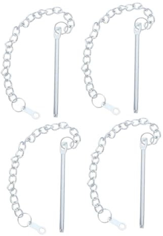 Toyvian 4 Pièces Chaîne de Fixation pour Parasol Métallique Accessoires de Stabilisation Durable pour Umbrellas de Jardin Système de Verrouillage Sécurisé pour Extérieur