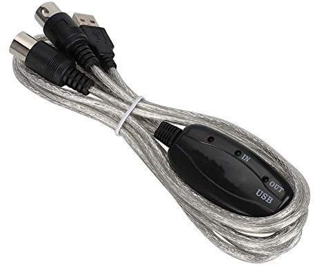 aqxreight Cavo MIDI USB per Collegamento da Computer a Tastiera - Adattatore Plug & Play con 16