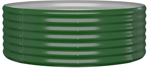 Bancal de acero galvanizado 100 x 100 x 36 cm – Jardín para verduras y hierbas, duradero y resistente a la intemperie, perfecto para pequeños jardines y balcones