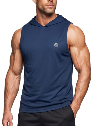 Men's Gym Hooded Tank Top Mesh Muscle Vest Bodybuilding Sleeveless Hoodie Workout Training Stringer Quick Dry Fitness Apparel for Weightlifting Running High Breathability Athletic Gear