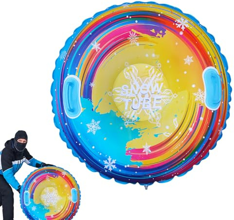 Inflatable Sled 33.5 Inch Cold-Resistant Sledding Toy