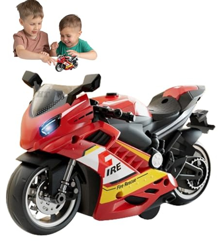 Ljud och lätt motorcykel,leksaksmotorcykel - Ljud och funktioner Toy Figure Kit - Färgglada trevliga ljudeffekter Motorcykelleksak för barn